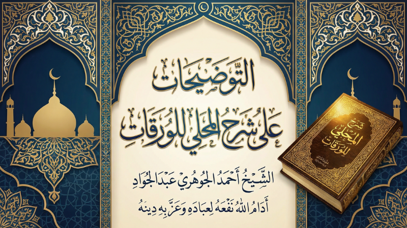 التوضيحات على شرح المحلي للورقات